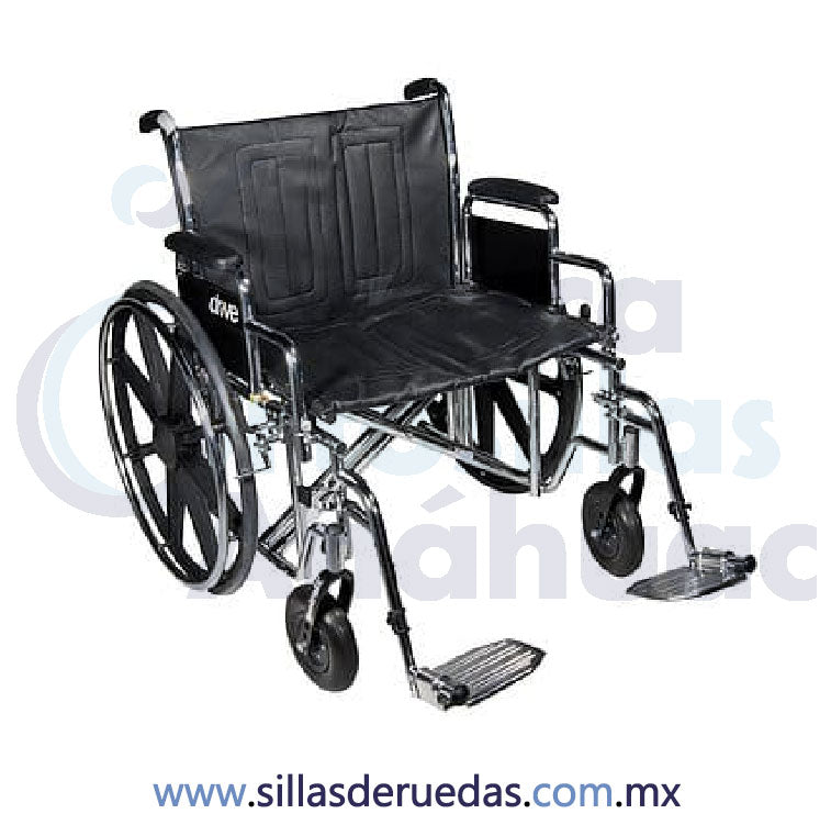 SILLA DE RUEDAS de SOBREPESO (Color Plata) ASIENTO 24"