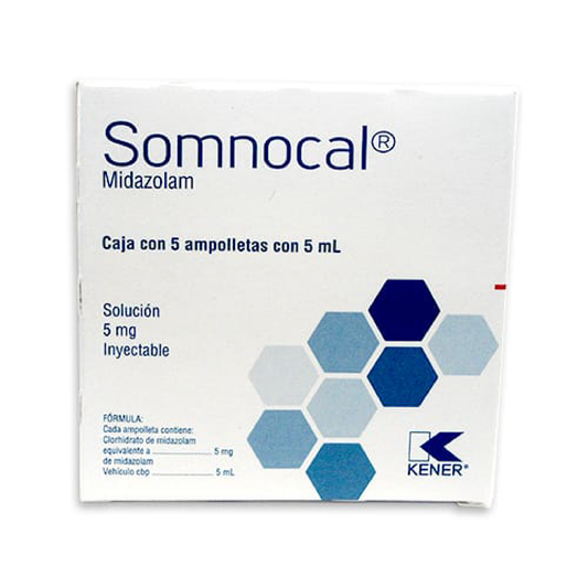 SOMNOCAL Sol. Iny. c/5 AMPTAS. 5 MG/5 ML.