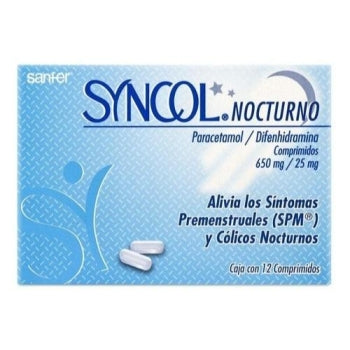 SYNCOL NOCTURNO c/12 COMPS. 650/25 MG.