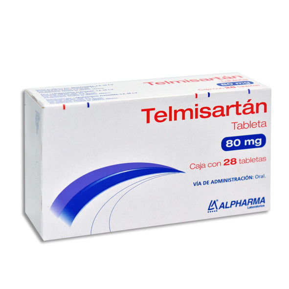 TELMISARTÁN (Alpharma) c/28 TABS. 80 MG.