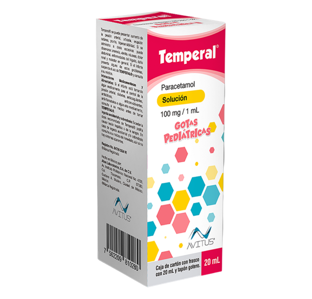 TEMPERAL SOL. Pedtca. Fco. Gotero 20 ML. 100 MG/1 ML.