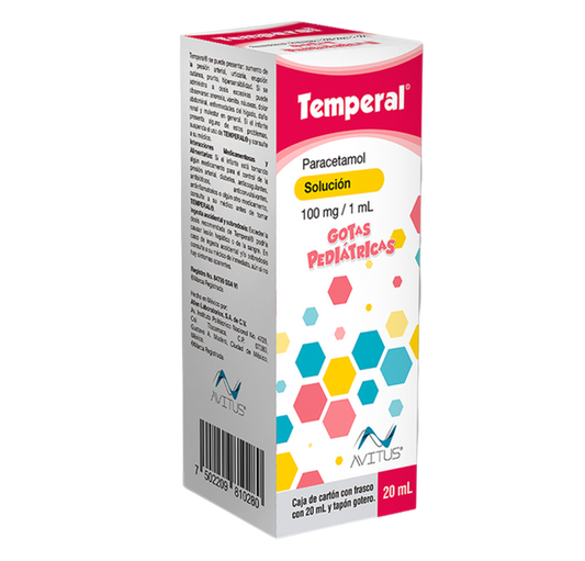 TEMPERAL SOL. Pedtca. Fco. Gotero 20 ML. 100 MG/1 ML.