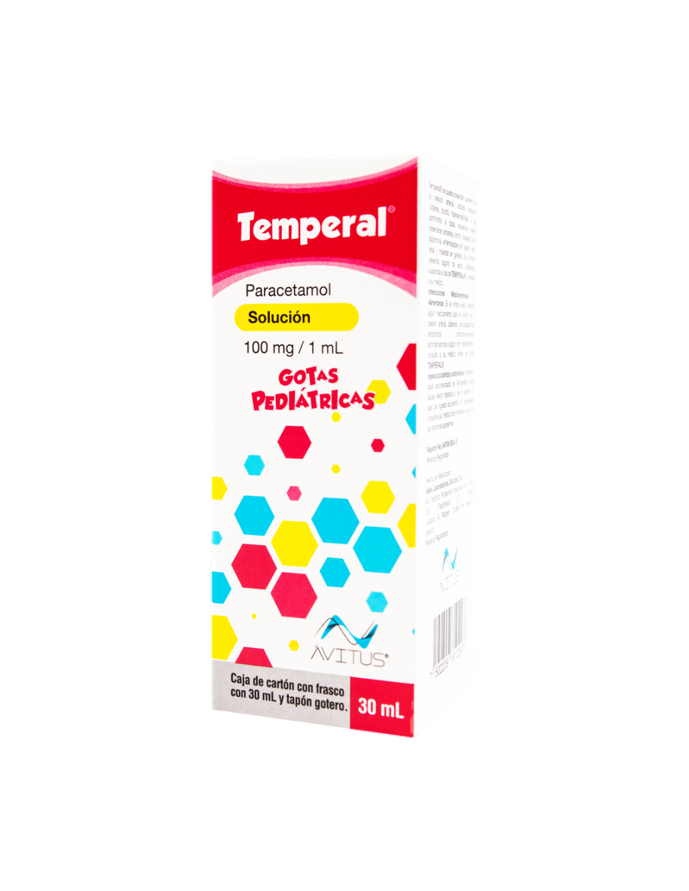 TEMPERAL SOL. Pedtca. Fco. Gotero 30 ML. 100 MG/1 ML.