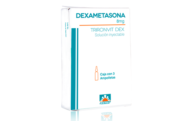 TRIRONVIT DEX Sol. Iny. c/3 AMPTAS. 8 MG/2 ML.