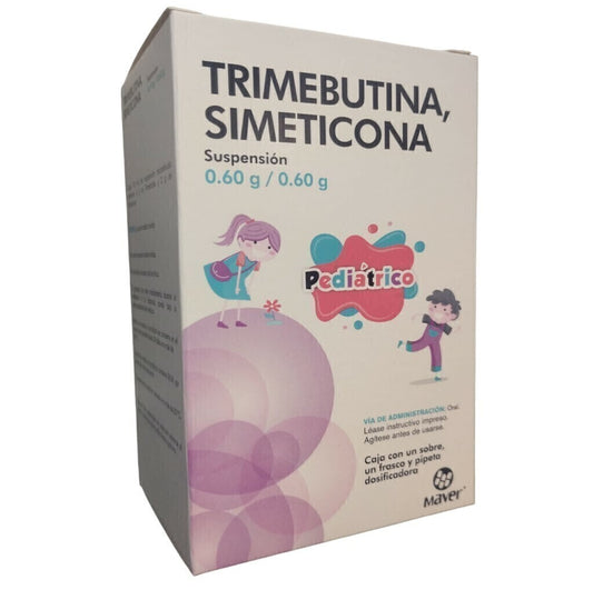 TRIMEBUTINA/SIMETICONA (Maver) SUSP. Pediátrico Fco. 26 ML. 0.60 G/0.60 G.