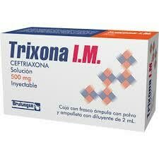 TRIXONA I.M. Sol. Iny. c/1 FCO. AMP. 500 MG/2 ML.