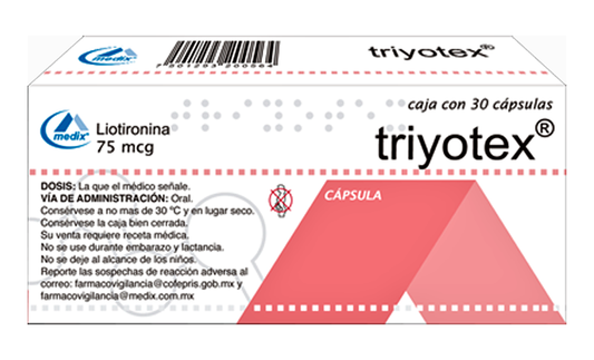 TRIYOTEX c/30 CAPS. 75 MCG.