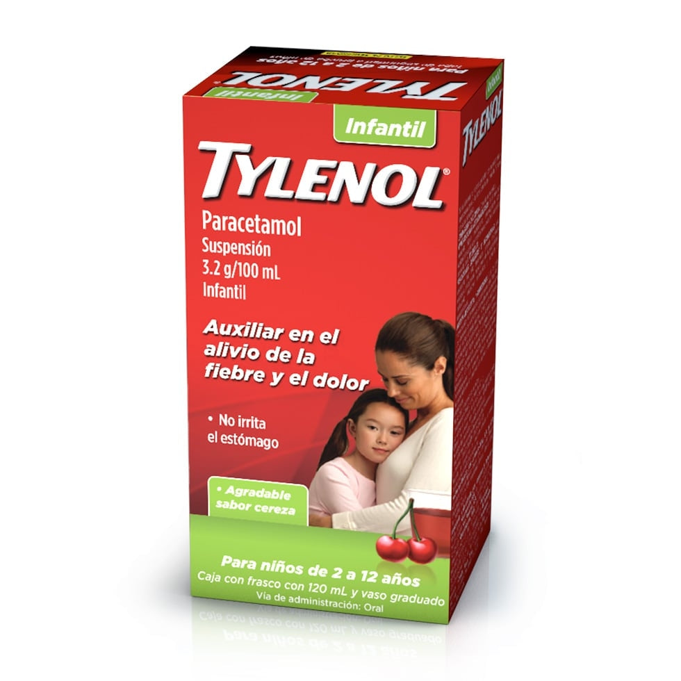 TYLENOL SUSP. Infantil (2-12 años) Fco. 120 ML. 3.2 G/100 ML.