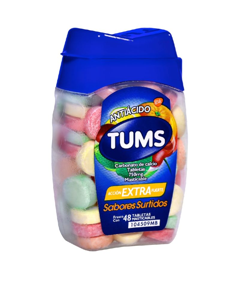 TUMS Sabs. Surts. Fco. c/48 TABS. Mast. 750 MG.