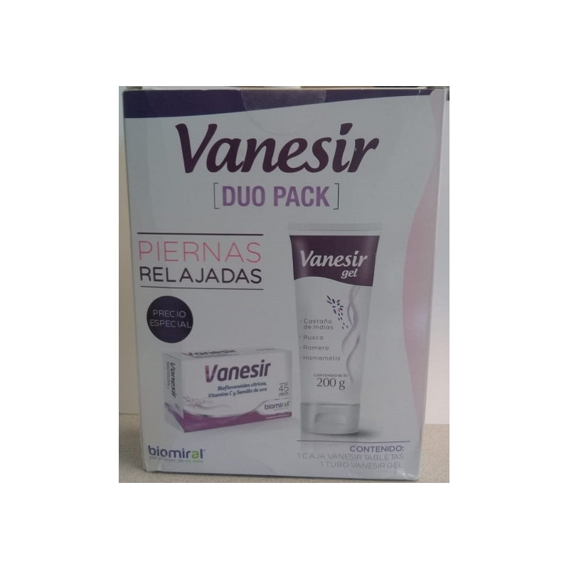 VANESIR c/45 TABS. 500 MG. y TUBO GEL 200 G. (Duo Pack)