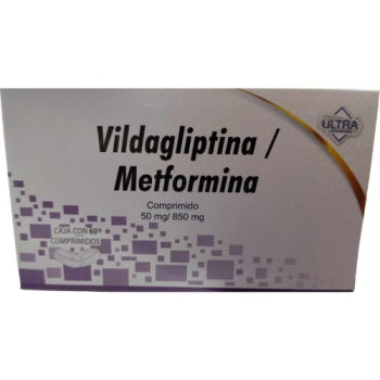 VILDAGLIPTINA/METFORMINA (Ultra) c/60 COMPS. 50/850 MG.