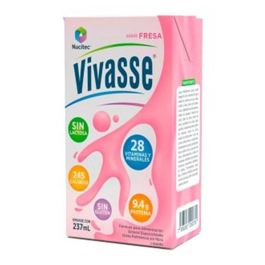 VIVASSE LIQUIDO Sabor Fresa 237 ML. 1 Kcal/1mL.