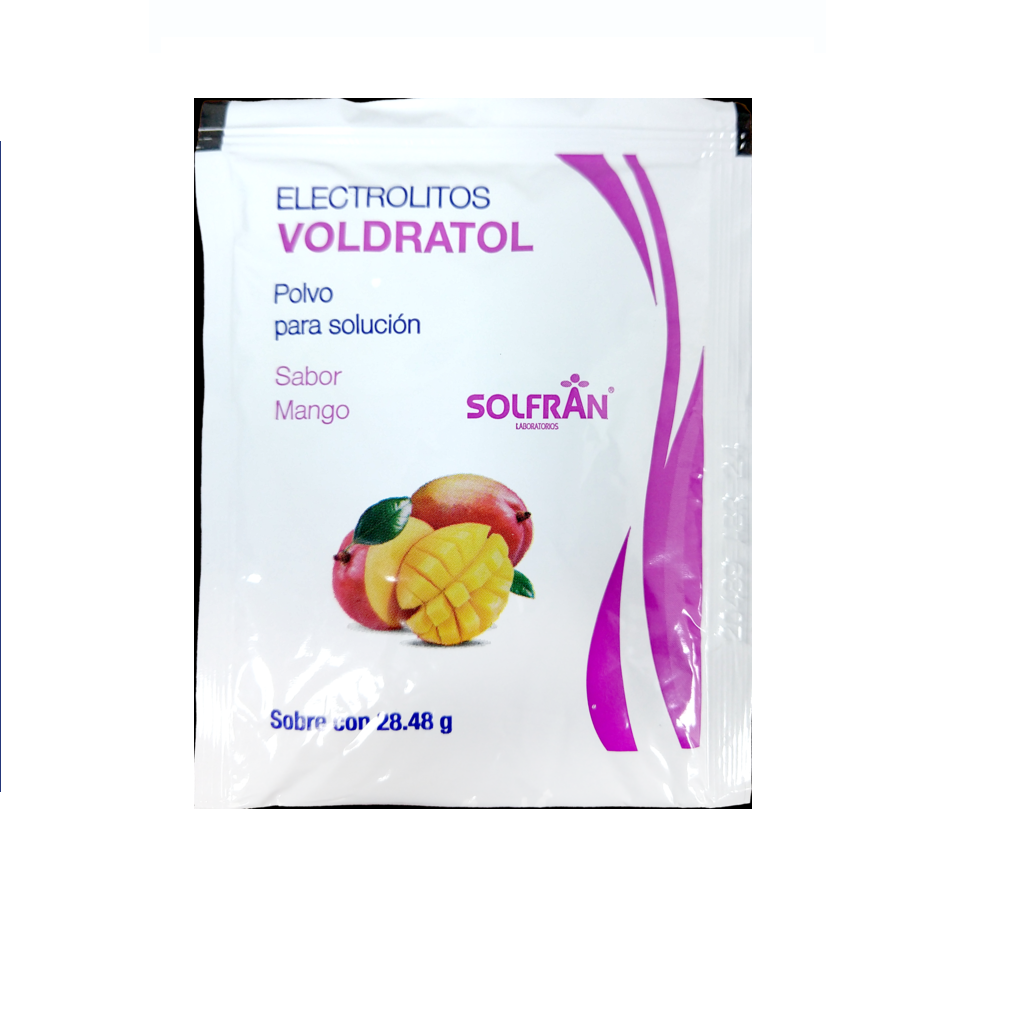 VOLDRATOL POLVO p/SOLUCIÓN Sabor MANGO c/1 SOBRE 28.48 G.