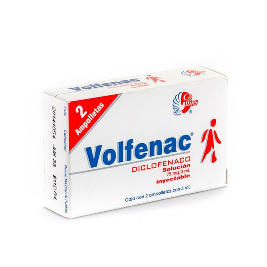 VOLFENAC Sol. Iny. c/2 AMPTAS. 75 MG/3 ML.