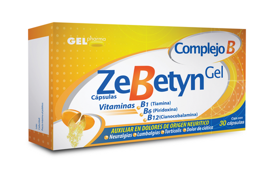 ZEBETYN GEL c/30 CAPS. 100/5/0.05 MG.