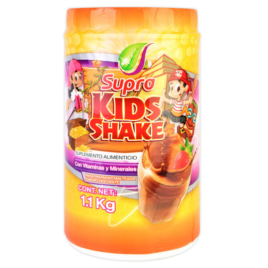 KIDS SHAKE (Supra) Polvo Sabor Chocolate BOTE c/1.1 KG.