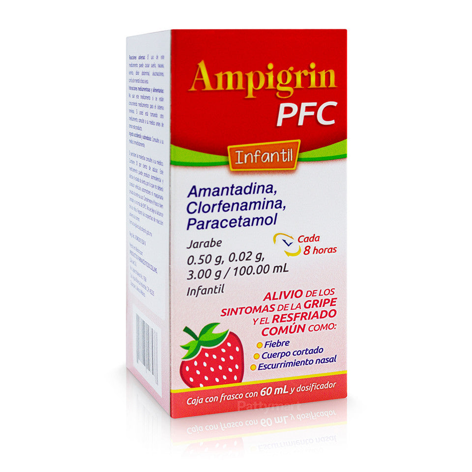AMPIGRIN PFC JBE. Infantil Fco. 60 ML. 0.50-0.02-3.00 G/100 ML.