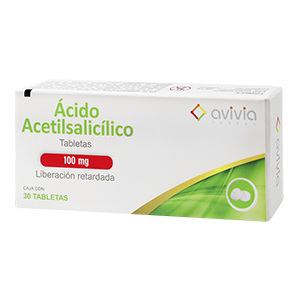 ÁCIDO ACETILSALICÍLICO (Avivia) c/30 TABS. L.R. 100 MG.