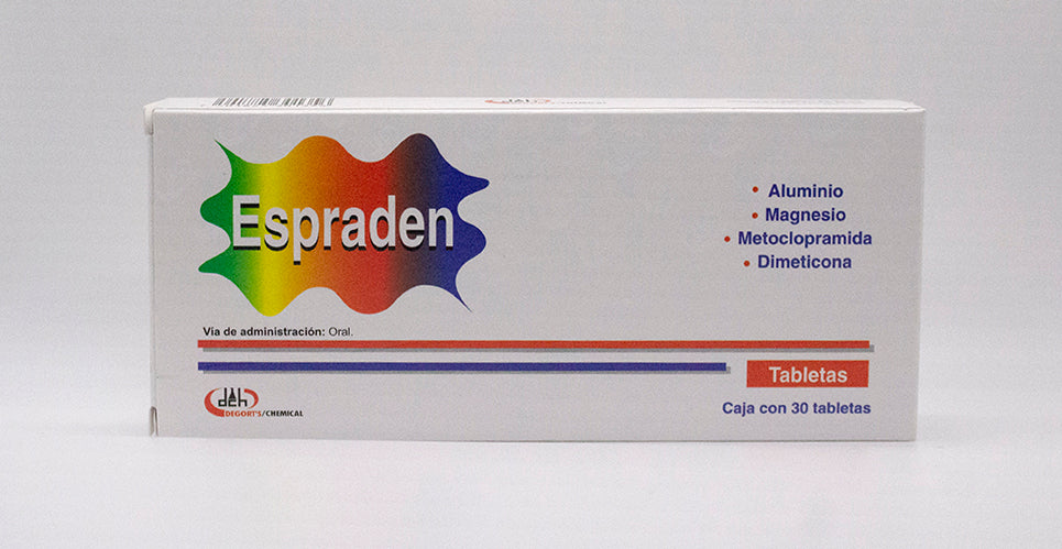 ESPRADEN c/30 TABS. 10/200/200/50 MG.