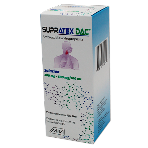 SUPRATEX DAC SOL. Fco. 120 ML. 300-600 MG/100 ML.