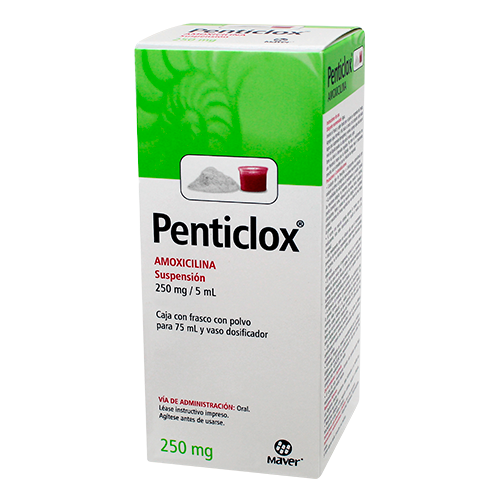 PENTICLOX SUSP. Fco. 75 ML. 250 MG/5 ML.