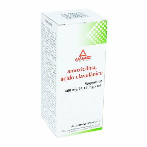 AMOXI./AC.CLAVCO. (Amsa) SUSP. Fco. 50 ML. 400-57.14 MG/5 ML.