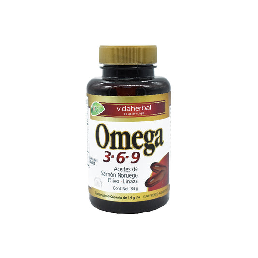 OMEGA 3-6-9 (Vida Herbal) c/60 CAPS 1.4 G.