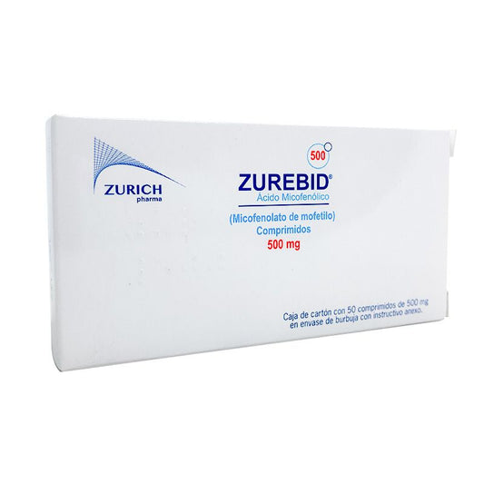 ZUREBID c/50 COMPS. 500 MG.