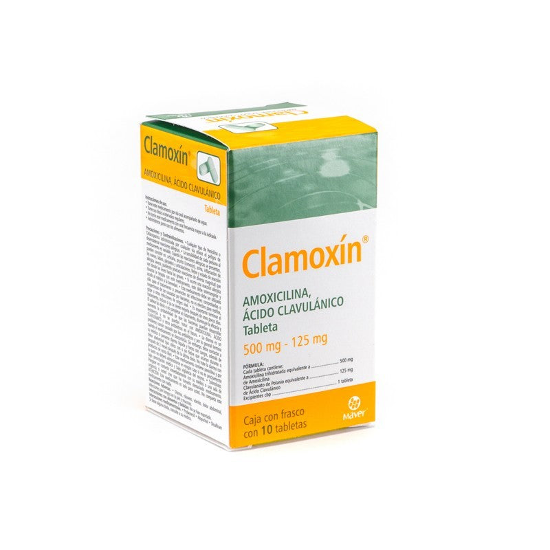 CLAMOXIN c/10 TABS. 500/125 MG.